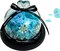 Eternal Rose in Rotating LED Glass Dome - Real Preserved Roses with 6 LED Lights, Battery Operated Valentine's for Women - Home Décor & Anniversary Present(Blue)